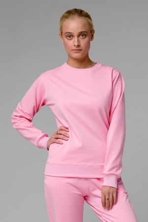 Тонкий женский розовый свитшот летний 240гр/м2