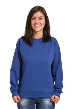 Тонкий женский ярко-синий (васильковый) свитшот летний 240гр/м2   Магазин Толстовок Свитшот летний женский классический (базовый)