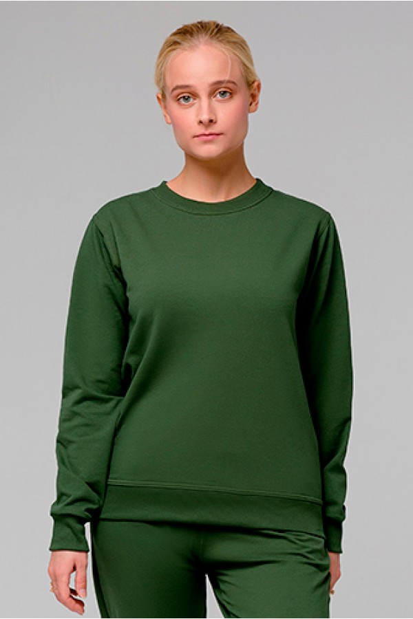 купить женский свитшот темно зеленый