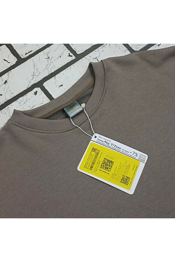 Свитшот оверсайз диагональ Ampir цвет какао   Магазин Толстовок Cвитшот оверсайз из серии Ampir