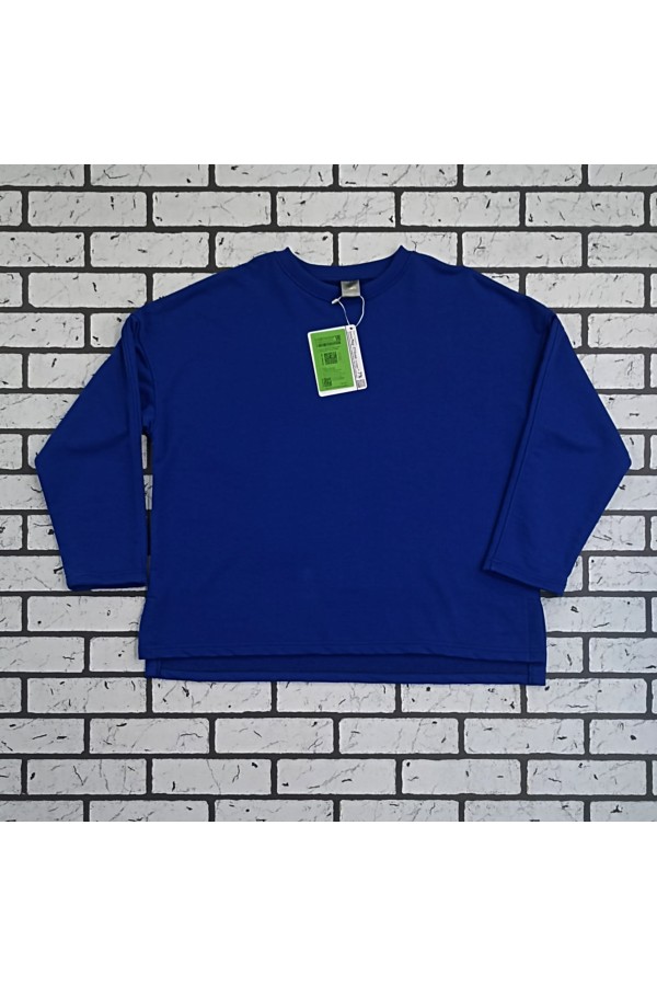 Свитшот оверсайз диагональ васильковый синий Ampir   Магазин Толстовок Cвитшот оверсайз из серии Ampir