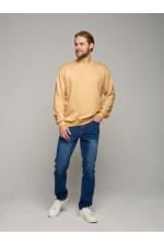 Мужской бежевый свитшот классический без начеса петельный 320гр/м2   Магазин Толстовок Мужские Свитшоты Классика / Sweatshirts Classic Man