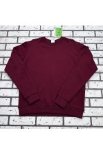 Женский бордовый свитшот спортивный классический без начеса петельный 320гр/м2   Магазин Толстовок Свитшоты классические петельные женские 320 гр/м 