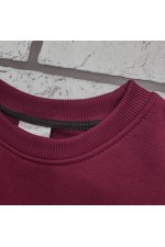 Женский бордовый свитшот спортивный классический без начеса петельный 320гр/м2   Магазин Толстовок Свитшоты классические петельные женские 320 гр/м 