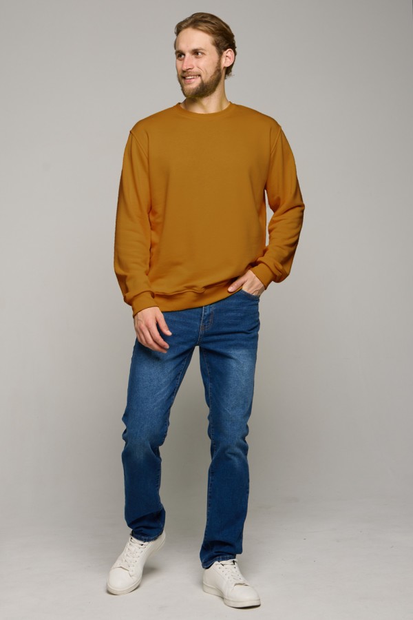 мужской кэмэл свитшот без начеса футер 3-нитка 320 гр, мерч, брендирование, печать