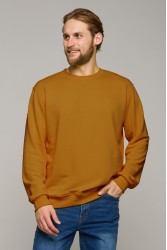 Мужской свитшот цвет кэмэл классический без начеса петельный 320гр/м2