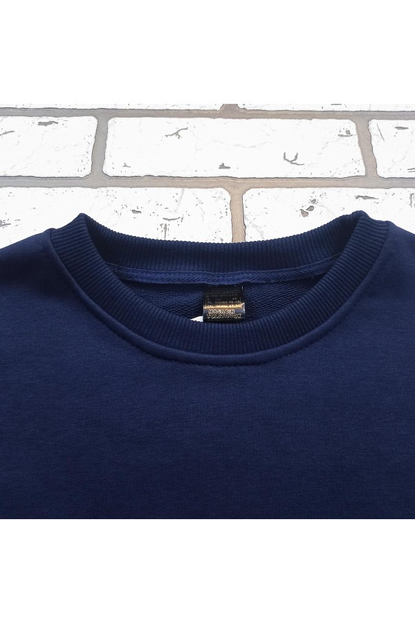 Женский темно-синий свитшот спортивный классический без начеса петельный 320гр/м2   Магазин Толстовок Свитшоты классические петельные женские 320 гр/м 