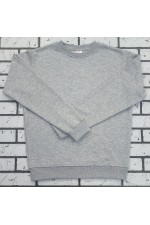 Мужской свитшот серый меланж классический без начеса петельный 320гр/м2   Магазин Толстовок Свитшоты классические петельные мужские 320 гр/м 