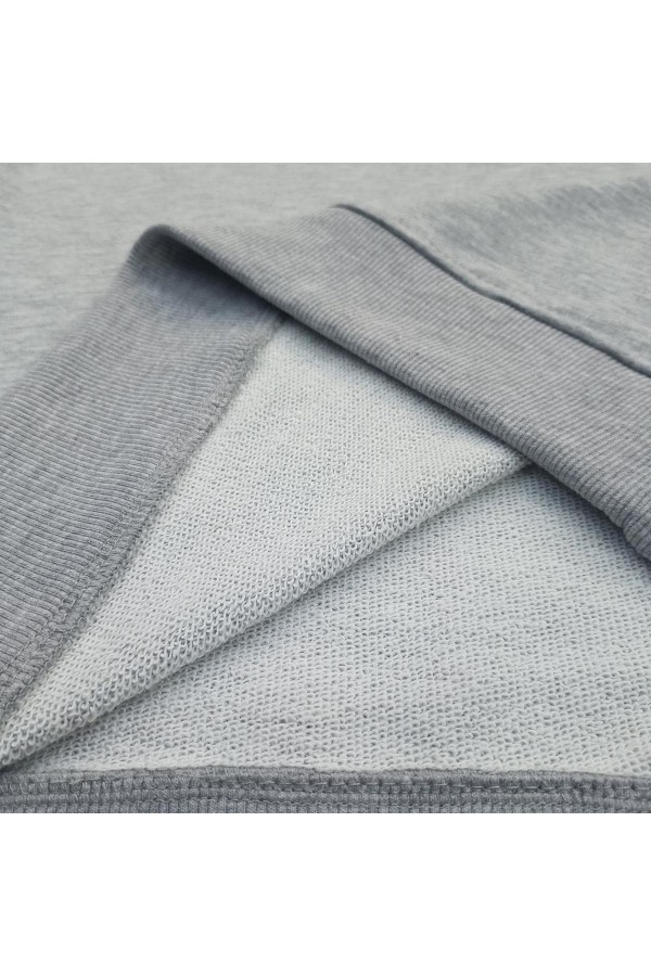 Мужской свитшот серый меланж классический без начеса петельный 320гр/м2   Магазин Толстовок Свитшоты классические петельные мужские 320 гр/м 