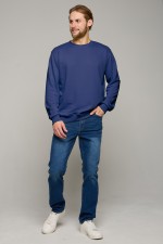 мужской индиго свитшот без начеса футер 3-нитка 320 гр, мерч, брендирование, печать