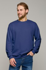  Indigo classic sweatshirt man dg XS-44-Unisex-(Мужской)    Мужской свитшот цвет индиго классический без начеса петельный 320гр/м2 