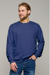 Мужской свитшот цвет индиго классический без начеса петельный 320гр/м2