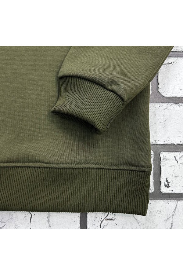 Женский свитшот спортивный хаки классический без начеса петельный 320гр/м2   Магазин Толстовок Свитшоты классические петельные женские 320 гр/м 
