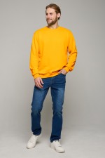 мужской горчичный свитшот без начеса футер 3-нитка 320 гр, мерч, брендирование, печать