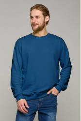 Мужской свитшот цвет петроль классический без начеса петельный 320гр/м2
