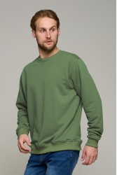Мужской свитшот фисташковый классический без начеса петельный 320гр/м2
