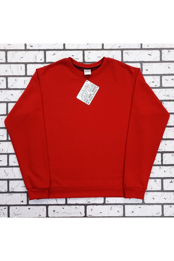 Женский свитшот спортивный красный деми-сезонный без начеса петельный 320гр/м2   Магазин Толстовок Свитшоты классические петельные женские 320 гр/м 