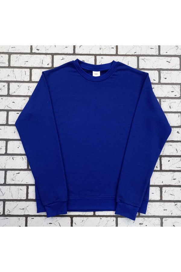 Женский свитшот спортивный васильковый деми-сезонный без начеса петельный 320гр/м2   Магазин Толстовок Свитшоты классические петельные женские 320 гр/м 