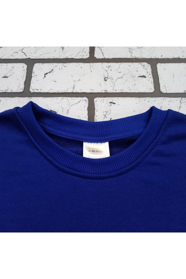 Женский свитшот спортивный васильковый деми-сезонный без начеса петельный 320гр/м2   Магазин Толстовок Свитшоты классические петельные женские 320 гр/м 