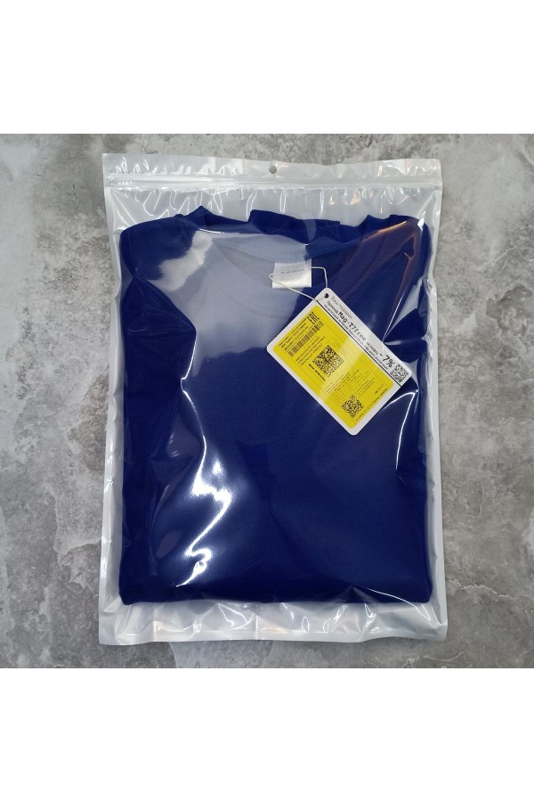 Женский свитшот спортивный васильковый деми-сезонный без начеса петельный 320гр/м2   Магазин Толстовок Свитшоты классические петельные женские 320 гр/м 