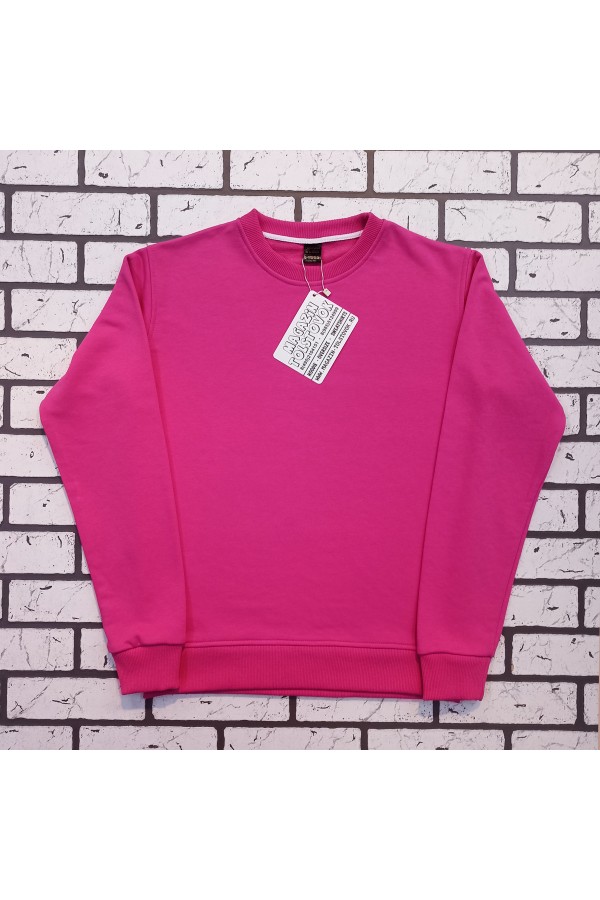 Женский фуксия (цикламеновый) свитшот спортивный классический без начеса петельный 320гр/м2   Магазин Толстовок Свитшоты классические петельные женские 320 гр/м 