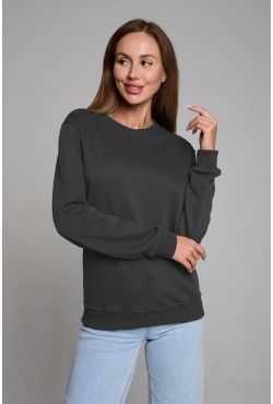 Женский свитшот спортивный графитовый деми-сезонный без начеса петельный 320гр/м2
