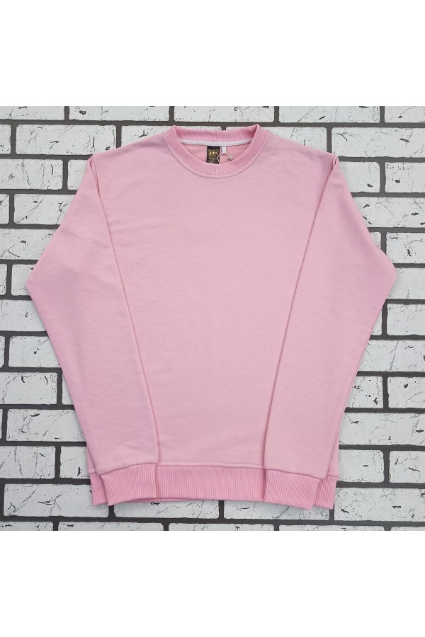 Женский нежно розовый свитшот спортивный классический без начеса петельный 320гр/м2   Магазин Толстовок Свитшоты классические петельные женские 320 гр/м 