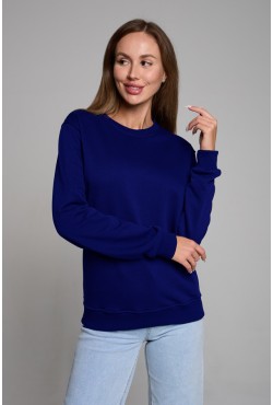 Женский свитшот спортивный васильковый деми-сезонный без начеса петельный 320гр/м2