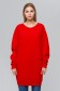  Sweatshirt long RED S-40-42-Woman-(Женский)    Женский удлиненный красный свитшот 