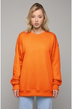  Orange sweatshirt oversize DG woman XS-44-Unisex-(Женский)    Свитшот оверсайз оранжевый женский без начеса 