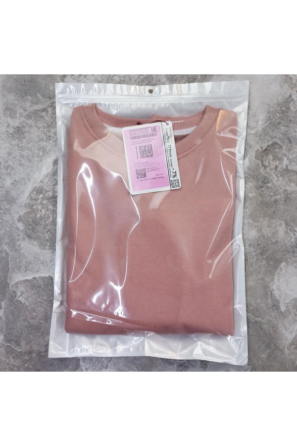 Свитшот оверсайз мужской плотный без начеса пудровый   Магазин Толстовок Свитшот оверсайз петельный UNISEX