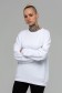  White sweatshirt oversize DG L-50-Unisex-(Женский)    Свитшот оверсайз белый демисезонный без начёса 