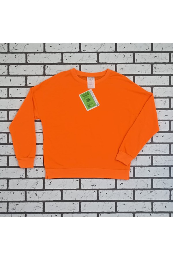 НЕОН Оранжевый свитшот со спущенным плечом серия Sky-Fly в стиле Летучая Мышь   Магазин Толстовок FlySky - Cвитшоты на лето в стиле летучая мышь