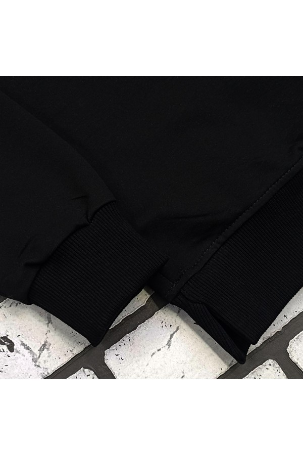 Черный свитшот со спущенным плечом серия Sky-Fly в стиле Летучая Мышь   Магазин Толстовок FlySky - Cвитшоты на лето в стиле летучая мышь