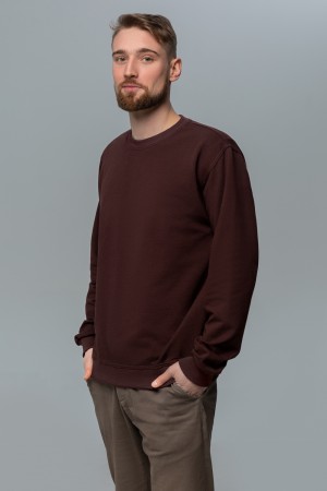 Мужской коричневый свитшот летний 240гр/м2