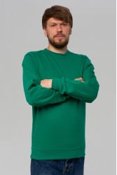 Мужской зеленый свитшот летний 250гр/м2
