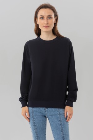 Тонкий женский черный свитшот летниий 240гр/м2