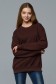Тонкий женский коричневый свитшот летний 240гр/м2   Магазин Толстовок Свитшот летний женский классический (базовый)