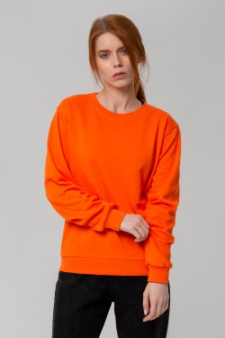 Тонкий женский оранжевый свитшот летний 240гр/м2