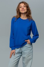 Женский свитшот ярко-синий летний тонкий 3XL-50-52-Woman-(Женский)    Тонкий женский ярко-синий (васильковый) свитшот летний 240гр/м2 