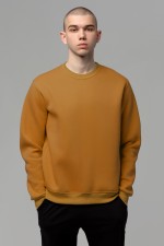  Camel Sweatshirt Man Winter XS-44-Unisex-(Мужской)    Мужской свитшот с начесом утепленный цвет кэмэл 320гр/м2 