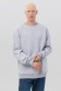  Gray Melange sweatshirt man Winter M-48-Unisex-(Мужской)    Мужской свитшот светло-серый меланж утепленный с начесом 