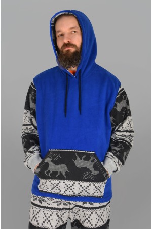 Худи с оленями зимнее мужское