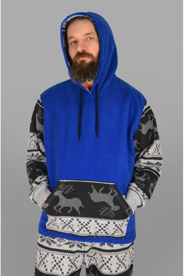  Deer print Hoodie Classic man winter XS-44-Unisex-(Мужской)    Худи с оленями зимнее мужское 
