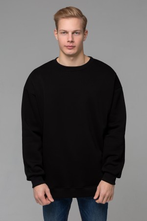 ЧЕРНЫЙ СВИТШОТ ОВЕРСАЙЗ Мужской
