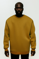  Camel color sweatshirt OVERSIZE man M-48-Unisex-(Мужской)    Свитшот Оверсайз кемел мужской утепленный с начесом 