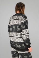 Свитшот с оленями оверсайз мужской   Магазин Толстовок Мужские Оверсайз свитшоты теплые с начесом 