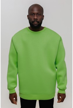 Свитшот оверсайз мужской зеленый васаби