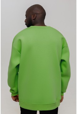 Свитшот оверсайз мужской зеленый васаби