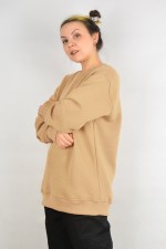 Женский бежевый свитшот с начесом утепленный   Магазин Толстовок Зимние свитшоты с начесом 320 гр/м однотонные ЖЕНСКИЕ